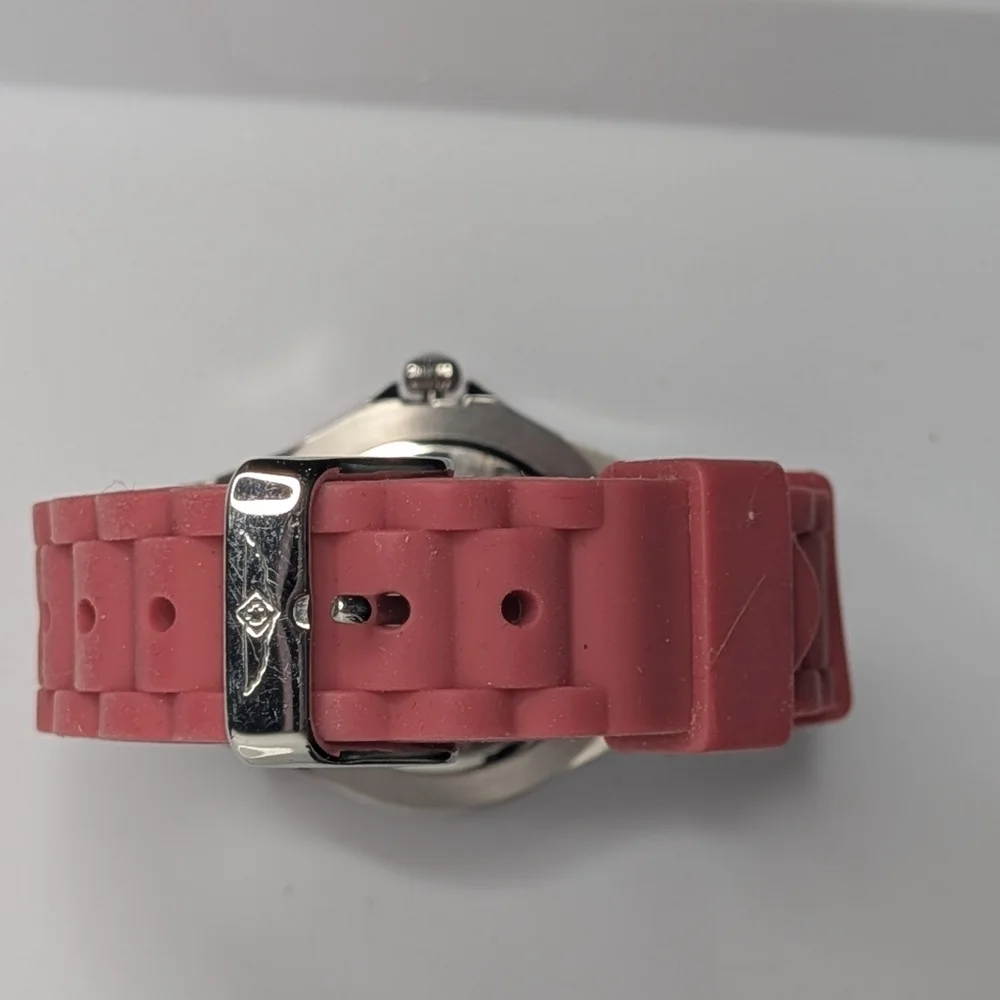 Invicta Angel Watch Women's Silicone Chronograph 30M Quartz Pink & Silver 0706